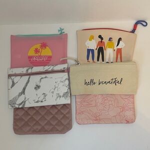 Bundle of 6 cosmetic pouches